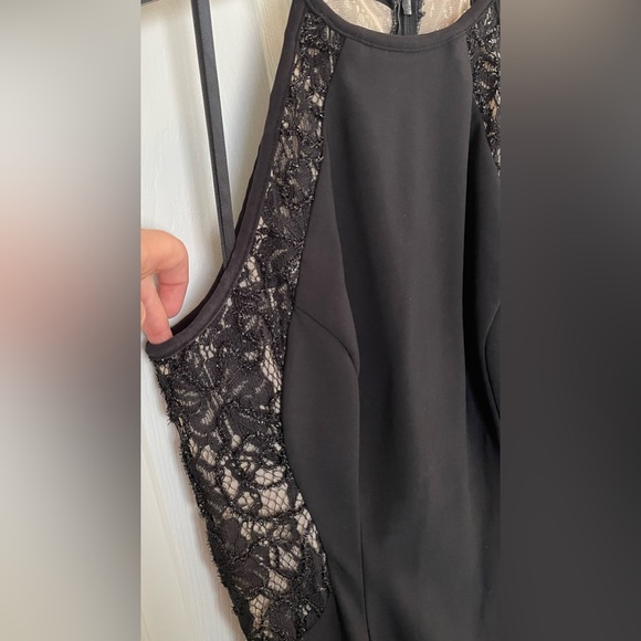 Xcape Black Cocktail Dress with Beaded Siding and Back - Picture 2 of 5